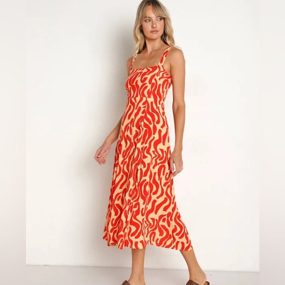 FAITHFULL THE BRAND Rubina Midi Dress Sz L NWT
